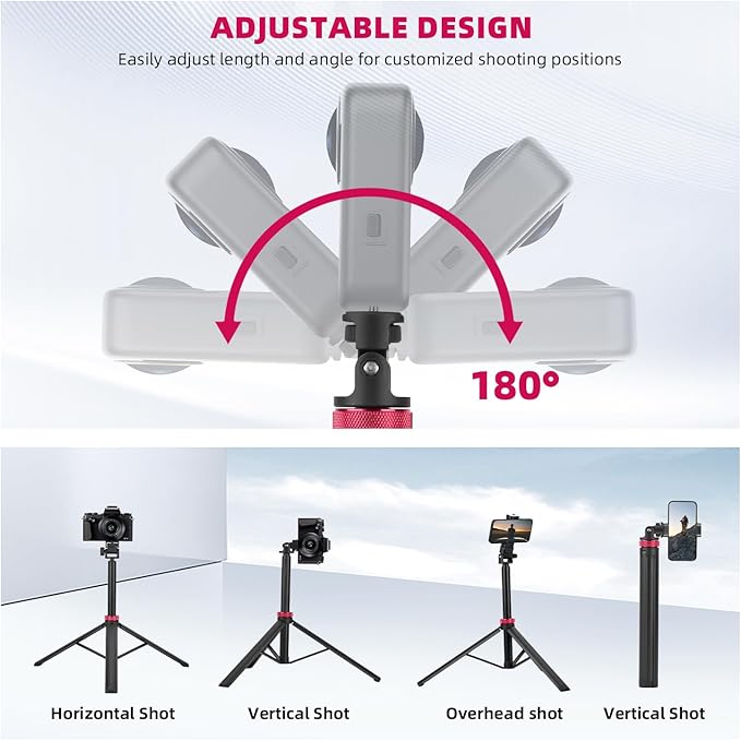 80in Pocket 3 4 Selfie Stick Tripod for GoPro Action Camera, Extendable Stand Vlog Mount for DJI Osmo Pocket 3 4 Action 6 5 Pro 4 3 for Xtra Muse for Insta360 X5 X4 X3 for AKASO DSLR Accessories - Image 6