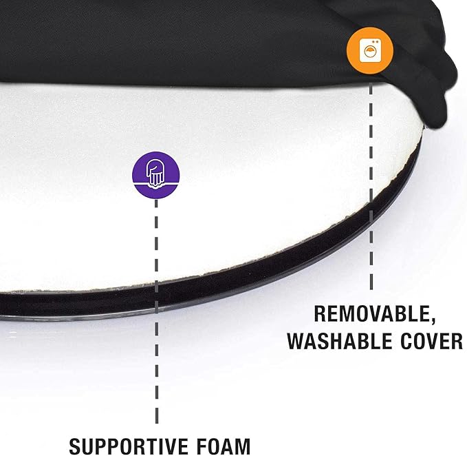 HealthSmart 360 Degree Swivel Seat Cushion, Chair Assist for Elderly, Swivel Seat Cushion for Car, Twisting Disc, Black Leather, 15 Inches in Diameter - Image 5