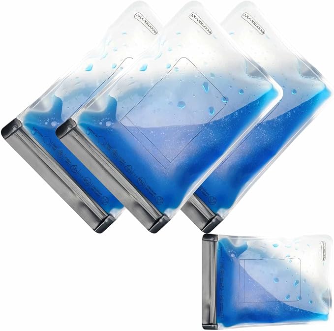 4 Pack TSA Approved Toiletry Bag Leak Proof Zipper Free, TSA Toiletry Bag Clear Quart Size for Travel Carry-on (2 Small and 2 Large Size) by ecomanner