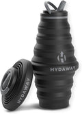 HYDAWAY 25oz Collapsible Water Bottle, Packable Leakproof for Travel | Large capacity design. Folds flat for carry-ons, day bags, hiking packs. Leakproof, BPA-free. by HYDAWAY