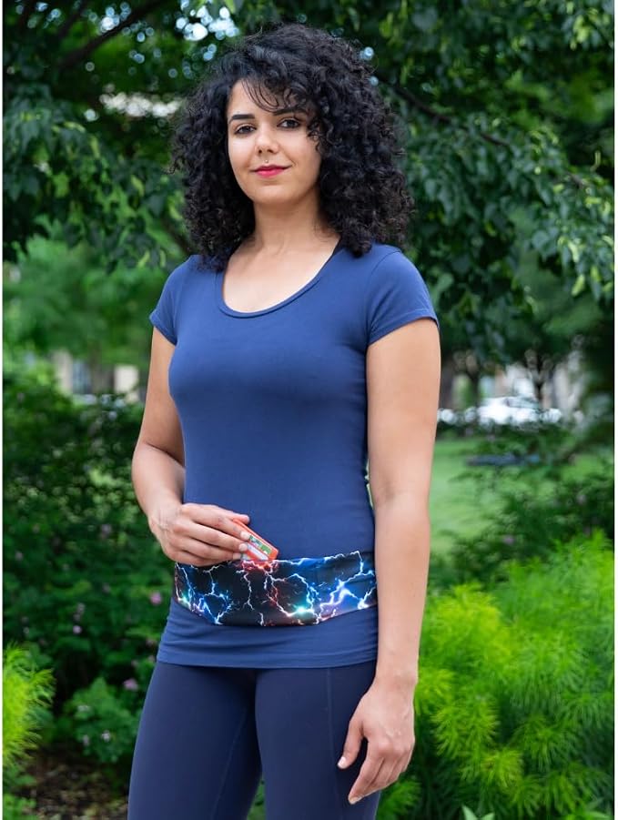 BANDI Running Belt for Women & Men – USA Made No-Bounce Adjustable Waist Pack & Secure Fanny Pack – Fits All Phones, Gels & Essentials – Zipper-Free, Medical Device Friendly - Image 3