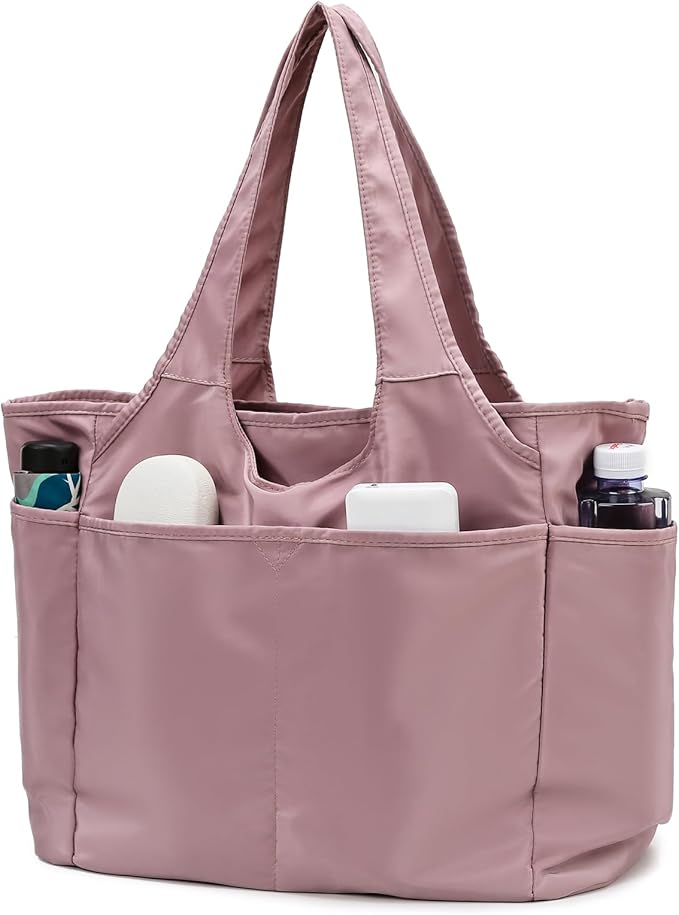 SOYMWIN Tote Bag for Women,Large Tote Bag with Compartments and Multiple Pockets,Quilted Shoulder Bag for Travel Work Sports | Large by SOYMWIN