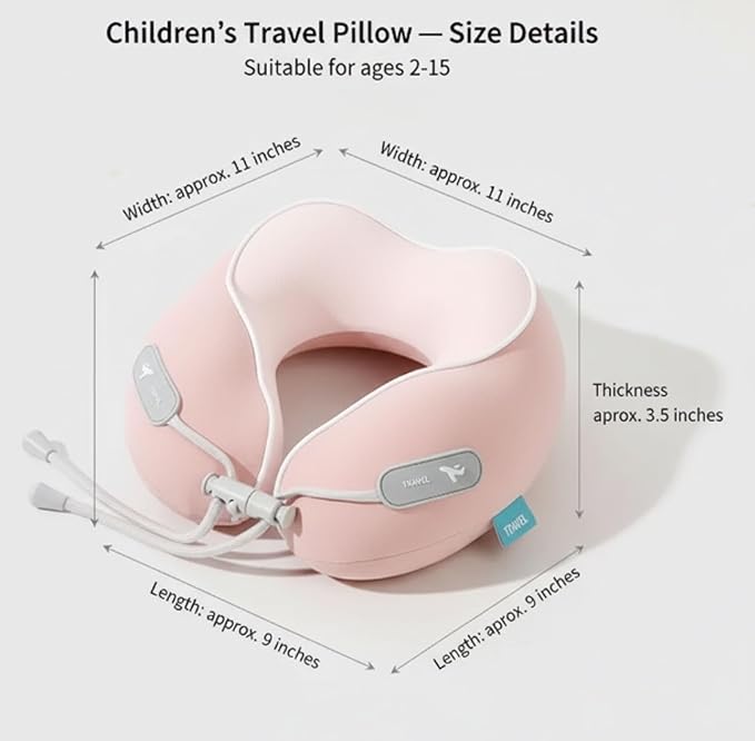 Travel Pillow with New Cool Material,Neck Pillow for Traveling 100% Pure Memory Foam,Travel Neck Pillow with Zipper Box, Airplane Pillow for Traveling,Travel Essentials (Kids Pillow-Grey) - Image 9