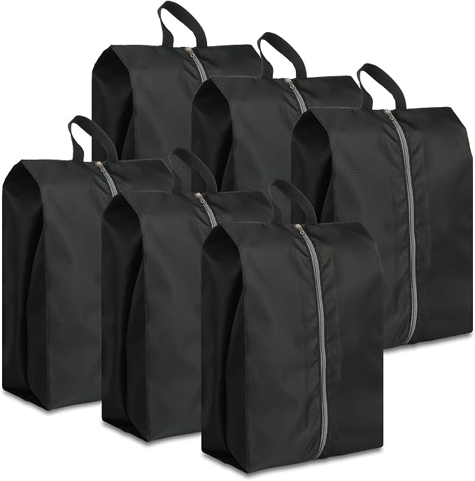 Shoe Bags for Travel, Set of 6 Pack Shoe Travel Bags for Packing Large | Large Waterproof Portable Travel Shoe Bag with Zipper Travel Essentials Women for and Men by COIDEA