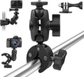 Super Camera Clamp Mount Double Socket Arm | 1/4"-20 Ball Head Adapter for GoPro AKASO DJI Action Insta360 or DSLR Digital Camera Monitor/LED Lights/ by Taisioner