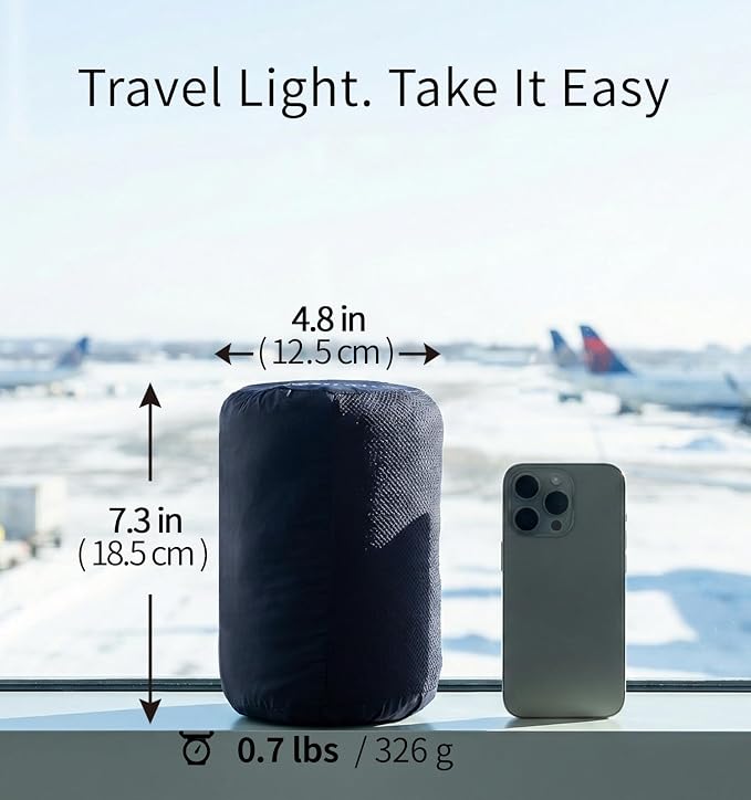 Travel Camping Blanket Lightweight and Breathable, 67 x 48 in Soft Airplane Flight Blanket for Travelers, Foldable Sheet with Stuff Sack for Train, Camp, backapcking, Office, Home (E651 Grey) - Image 2