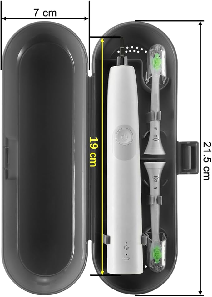Cosmos Pack of 2 Plastic Travel Case Toothbrush Carrying Case Holder Container Compatible with Oral B Pro and also for Sonicare & Other Toothbrush - Image 3