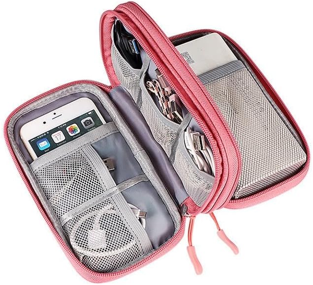 Electronic Organizer Travel Cable Accessories BagPouch Portable Waterproof Storage Bag Electronic Organizer Case for Cable, Mouse,USB Cable,Power Bank,Cord, Charger, Phone, Earphone - Image 3