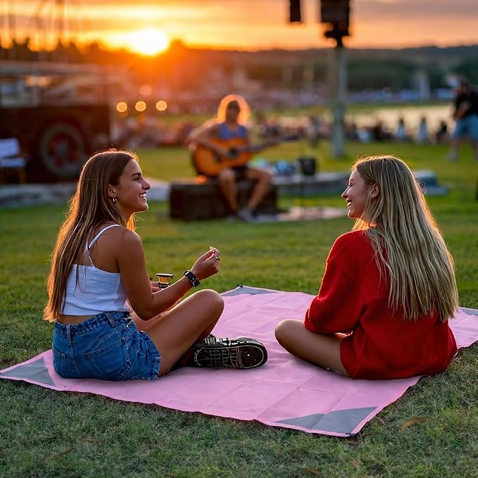 Orga'Neat Pocket Picnic Blanket, Compact Lightweight Tarp for Camping | Foldable, Easy to Carry, Water Resistant Sandproof Washable Quick Dry Mat for Beach, Festival, Travel, Outdoor Recreation - Image 7