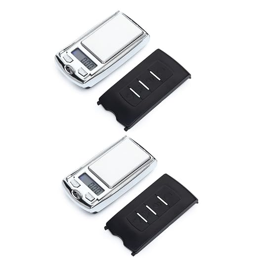 2 Pcs Set 0.01g-200g Mini Car Key LCD Digital Balance Weight Pocket Jewelry Diamond Food Scale for Precise Weighing by Unknown