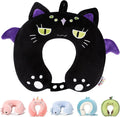 Kids Travel Neck Pillow for Ages 3-8, Memory Foam, Removable Cover, Cat | Machine washable, 13 in neck size, hidden zipper, 360-degree head and chin support, car seat and airplane use by NiuniuDaddy