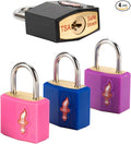 Safe Skies 4-Pack 4-Color Family TSA Travel Key Lock | 4 Colors for Family (Pink/Blue/Purple/Black) | Keyed Alike | 2 Keys/Lock | TSA Safe Skies Approved | 90-Day Warranty by Colorfullife
