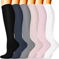 Sooverki Compression Socks for Women & Men 6 Pairs is Best Supportive Knee High Stockings for Circulation, Travel, Nurses by Sooverki