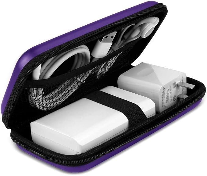iMangoo Travel Essential Electronics Organizer Charger Case Carrying Pouch | 6.5x3.2x1" Power Bank Tech Accessories Protective Storage Shockproof Portable Purse Men Women School Office Trips Must Have by iMangoo