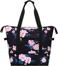 Expandable Duffel Bag for Women with Trolley Sleeve/Wet Pocket Weekender Travel Tote Large Carry On Overnight Luggage by HAWEE