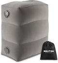 Inflatable Travel Foot Rest Pillow, Kids Airplane Bed, Grey, 1 Pack | Adjustable Height Leg Pillow for Air Travel, Make a Flat Bed for Kids and Toddlers, Great for Airplane, Train, Car by Maliton