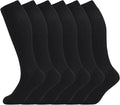 +MD Cotton Compression Socks for Women & Men 4/6 Pairs 15-20mmHg Knee High for Sports, Travel, Nursing Long Sitting Standing by MD