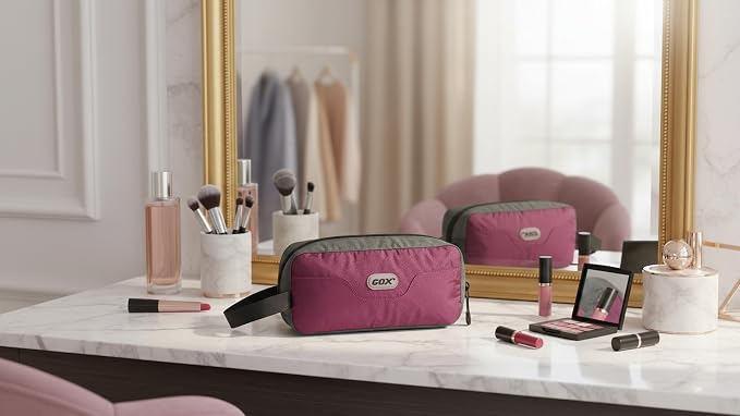GOX Travel Small Toiletry Bag for Men Nylon Dopp Kit Medicine Bag Travel Organizer Pouch Shave Kits for Teens Toiletry Essentials Bathroom Compact Purple 9.8 * 4.3 * 3.3 Inches - Image 7