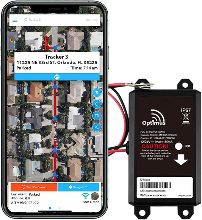 Optimus Wired GPS Tracker for Vehicles - Easy Install, Low Cost Plans | Easy Installation on Car's Battery - Low Cost Subscription Plan Options by OptimusTracker