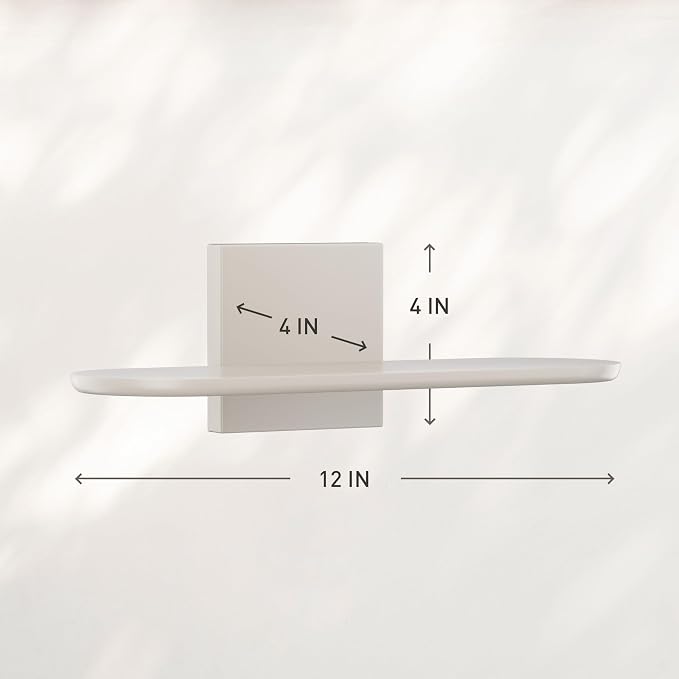 Command Decor Metal Wall Shelf, Light Beige, 1 Shelf, 8 Large Strips - Image 2