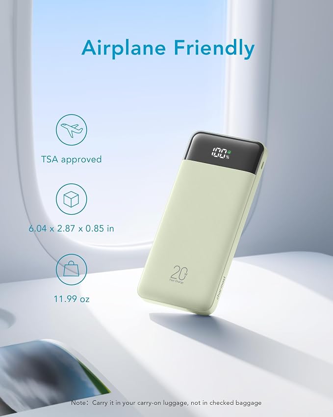 charmast Portable Charger Built-in Cables, 20000mAh Power Bank 6-Output | Travel Fast Charging Battery Pack for iPhone 17/16/15 Samsung Android, Flight-Approved, Multi-Device, USB-C & USB-A, LED % - Image 5