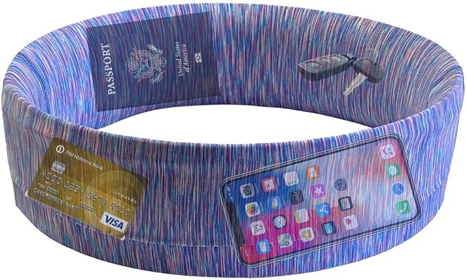 BANDI Pocketed Wraps – Running Waist Belt with Pockets for Phone, Money, Keys & Medical Devices | Secure, No-Bounce Travel & Fitness Belt, for Women and Men, USA Company - Image 2