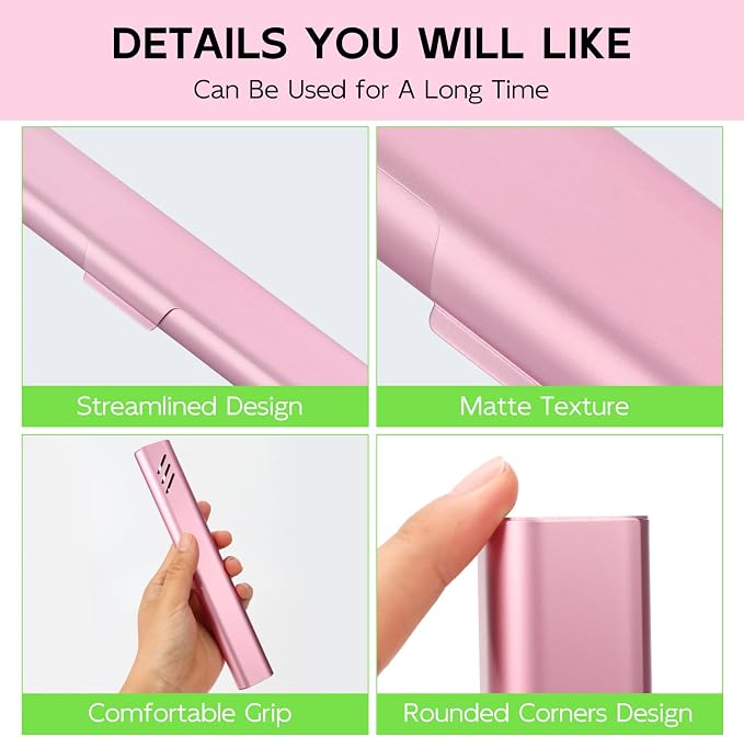 Travel Toothbrush Case, 2Pack Portable Toothbrush Holders, Durable Aluminum Toothbrush Storage Box, Small Breathable Manual Toothbrush Container for Traveling, Camping, Business Trip - Pink - Image 5