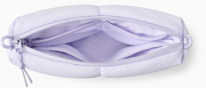 Comfyable Puffy Electronics Organizer Travel Case, Cute Tech Pouch for Women Men, Cable Storage Bag for Charger, Phone, Power Bank, Cord, Compact Tech Accessories Pouch, Lavender - Image 4