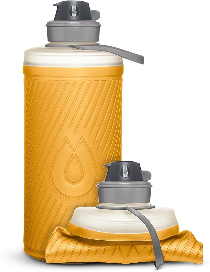 HydraPak Flux - Collapsible Backpacking Water Bottle (750ml, 1L, 1.5L) - BPA Free, Ultra Light, Spill-Proof Twist Cap by Hydrapak