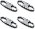 zelin Anti Theft Zipper Clips, Travel Essentials, Carabiner, 4Pcs Grey | Elegant Zinc Alloy Zipper Pull Locks, Airplane Gadgets and Travel Accessories for Backpacks, Commuting and Outdoor Safety by zelin