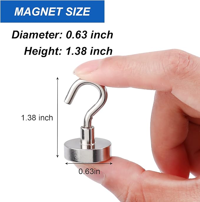 LOVIMAG Magnetic Hooks, Cruise Essentials 2026, 30 Pack-30LBS | Heavy Duty Strong Magnet Hook for Cruise Cabin, Refrigerator Fridge, Ship, Classroom, Kitchen Grills, Silver - Image 2