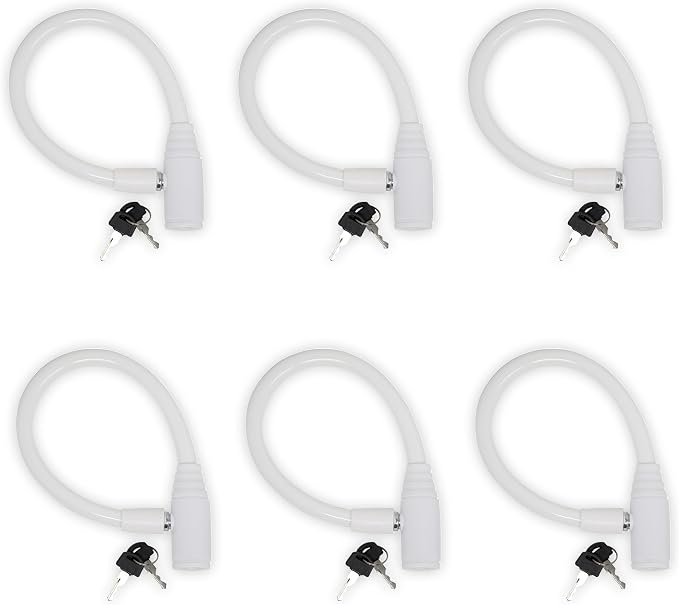 Child-Proof Refrigerator Lock for Kids & Adults - Lock for French Door Fridge and Cabinet (Small, White, 6 Pack Keyed Alike) by UrbanAugust