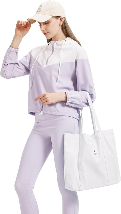 TeeYee Women Tote Bag Foldable Shoulder Bag for Travel Work | Solid Color Shopper,Lightweight & Portable,Wide & Reinforced Handles,Multi-Purpose Use,Soft & Sturdy,Machine Washable - Image 3