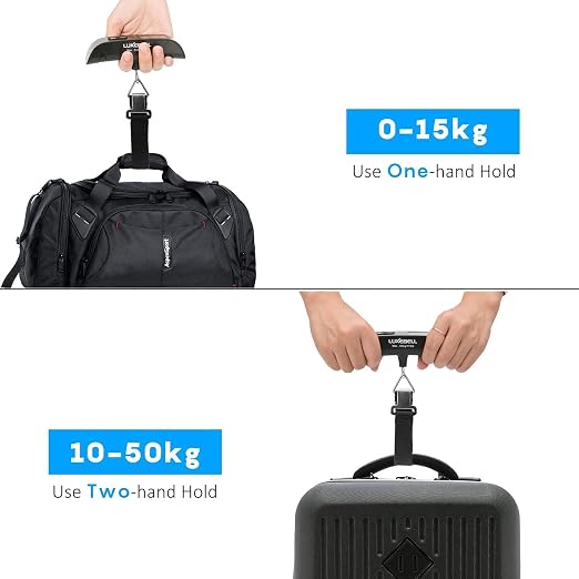 Luxebell Luggage Scale Portable Handheld Digital Suitcase Weight 110lbs Airplane Travel Essentials Gift LCD Backlight Temperature Sensor - Image 4