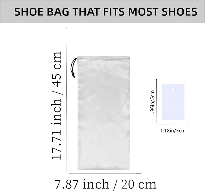 GONGKANGYUAN 4 Pack Shoe Bags for Travel Satin Fabric Shoe Bag with Drawstring for Men Women Travel Protecting Storing Shoes - Image 2