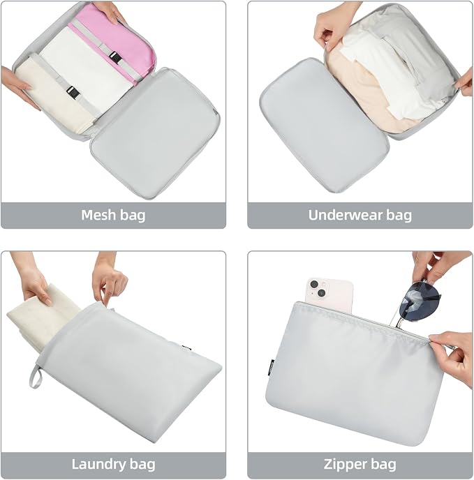 BAGAIL 6 Set/8 Set/10 Set Packing Cubes Various Sizes Packing Organizer for Travel Accessories Luggage Carry On Suitcase - Image 5