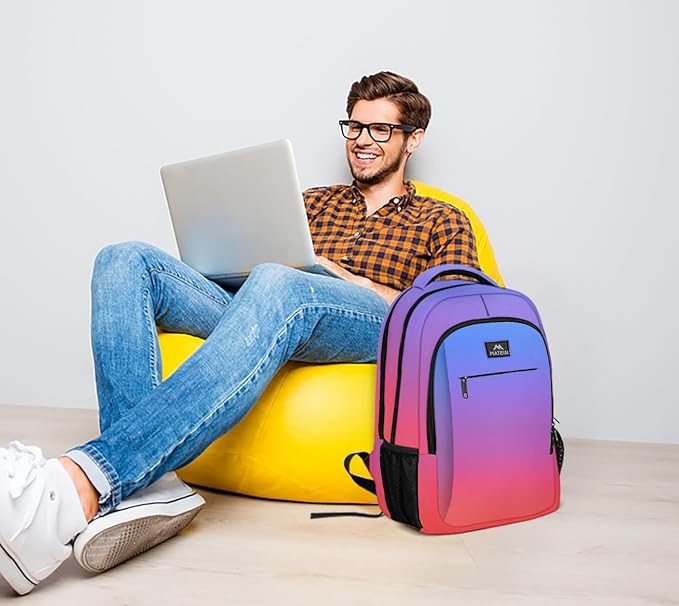 MATEIN Colorful Fashion Laptop Backpack, 15.6 Inch Slim Travel Computer Bag | Tie Dye Backpack for Daily Commute, Business College Work Gifts for Men Women, Luggage Strap, Anti Theft, Durable Breathable - Image 7