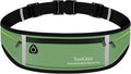 SooGree Slim Running Belt Sport Fanny Pack for Women Men,Reflective Waist Pack Runner Pouch Belt, Zipper Waterproof Running Phone Holder Jogging Pouch for Phone Money (GSP8806 Green) by SooGree
