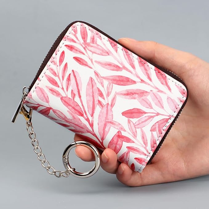 FurArt Zipper Wallet Women RFID Credit Card Holder keychain Wallet | ID Window RFID Blocking Compact Small business 15/16 slots - Image 4