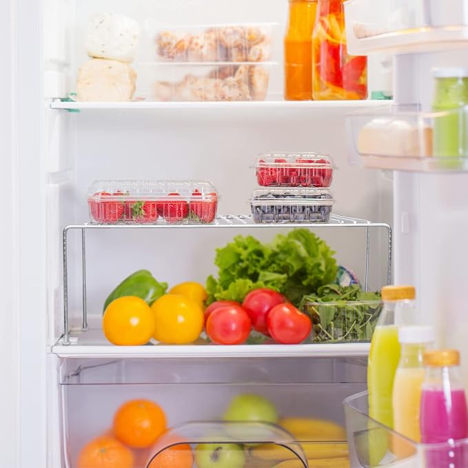 Tomorotec Spice Rack Cabinet Organizer, Expandable Steel, Kitchen, Silver | Stackable Two-Pack Storage Shelves with Anti-Slip Protective Rubber Feet for Pantry or Countertop - Image 8