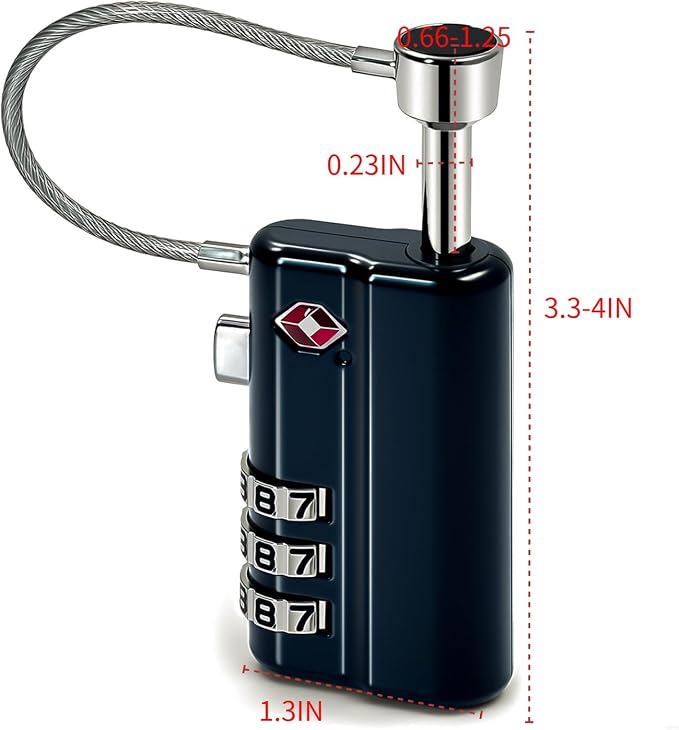 TSA Approved Combination Locks for Gun Cases, Toolboxes & Luggage (1 Pack) - Image 4