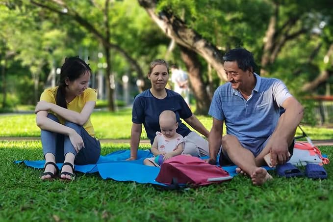 Orga'Neat Pocket Picnic Blanket, Compact Lightweight Tarp for Camping | Foldable, Easy to Carry, Water Resistant Sandproof Washable Quick Dry Mat for Beach, Festival, Travel, Outdoor Recreation - Image 5