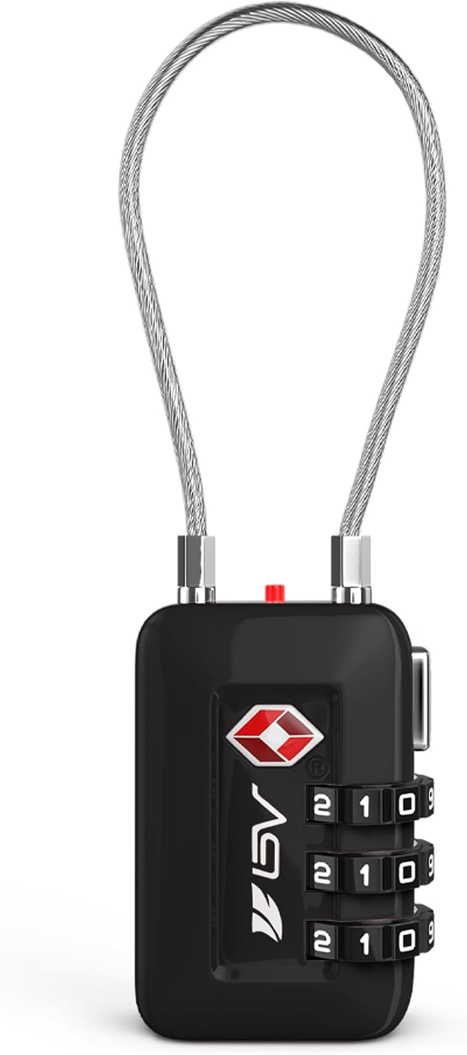 BV Black Combination Lock, TSA Approved, Resettable, 1000 Possibilities - Image 4