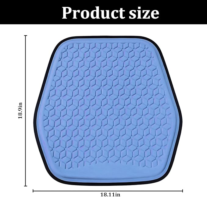 Zpana Gel Car Seat Cushion, Non-Slip & Comfortable Automotive Chair Protector Pad for Driving, Breathable Vehicle Interior Mat Cover Accessories, Universal Fit (Dark Blue) | Comfortable Automotive Chair Protector Pad, Vehicle Interior Mat Cover Accesso... - Image 2