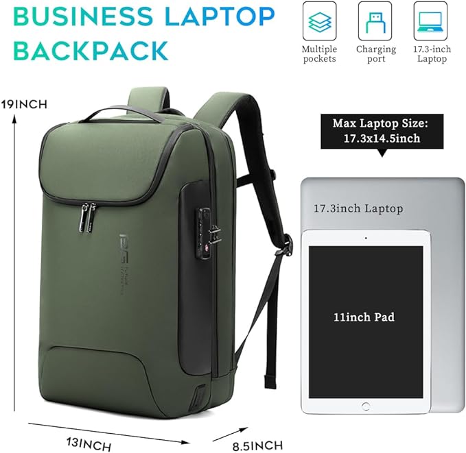 BANGE Anti-Theft Backpack,Tech Backpacks, 17 Inch Laptop Backpack with USB3.0 Charging Port, Mens Travel Backpack for Men and Women… - Image 5