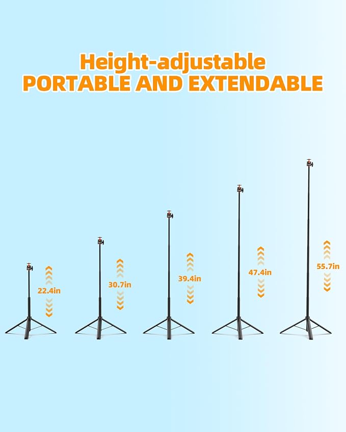 56" Magnetic Tripod for iPhone,Phone Tripod MagSafe Compatible with iPhone/Android,GoPro, DJI Osmo Pocket 3,Protable Selfie Stick Tripod for Vlogging, Video Recording,Travel Content Creators - Image 9