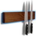 Magnetic Knife Strip 12”, Acacia Wood Knife Holder for Wall Mount | No Drill for Fridge, Dual-Row Magnet Hold 6 Knives & Heavy Cleaver, 3M Tape & Screw Mount, Kitchen Knife & Utensil Organizer by Gourmetop
