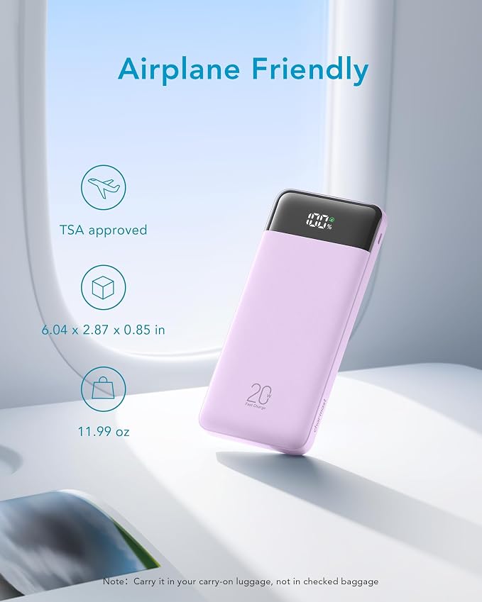 charmast Portable Charger Built-in Cables, 20000mAh Power Bank 6-Output | Travel Fast Charging Battery Pack for iPhone 17/16/15 Samsung Android, Flight-Approved, Multi-Device, USB-C & USB-A, LED % - Image 5