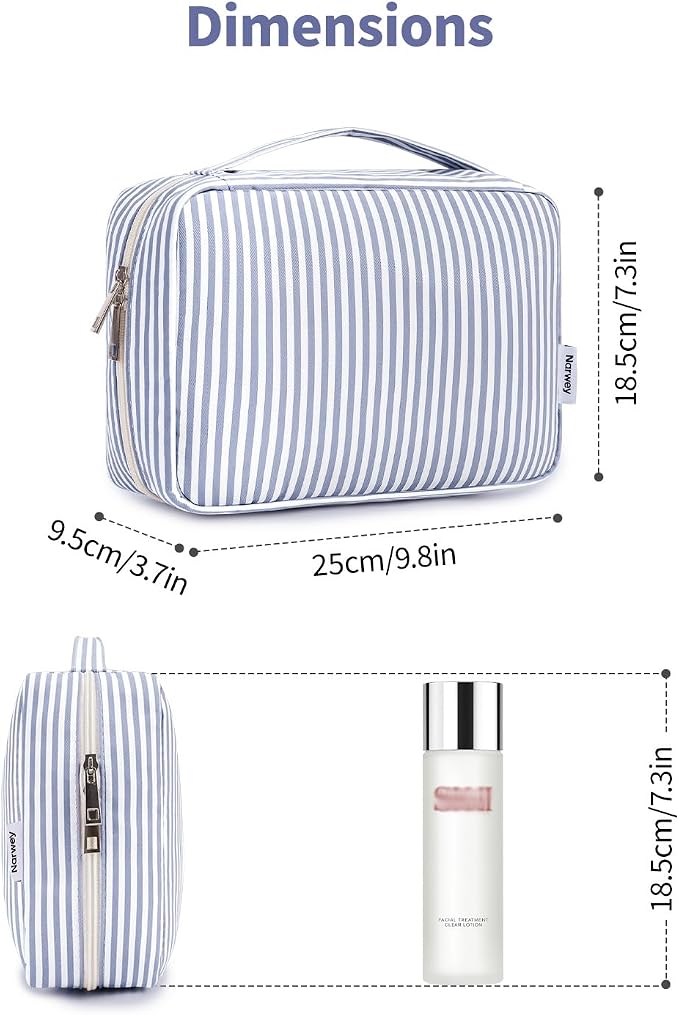 Narwey Small Hanging Travel Toiletry Bag for Women, Travel Bag for Toiletries, Makeup Bag Organizer Cosmetic Bags Make Up Bags for Girls - Image 5