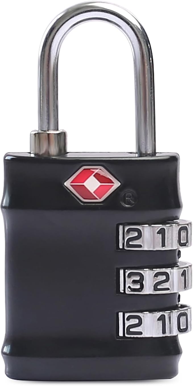 Luggage Locks TSA Approved, Combination Lock for Locker, Travel Essentials Small Padlock Combination, Padlock with Code for Gym Locker, Suitcase, Cabinet, Gun Case, Backpack, Bag, Zipper by SpecializeinCombinationLock